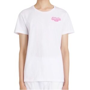 Authentic Balmain Paris x Barbie White Cotton Men Logo T Shirt